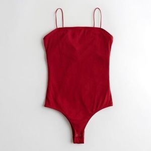 Red Hollister bodysuit